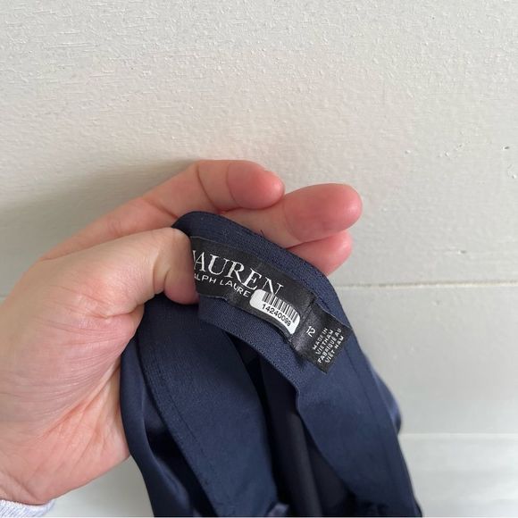 Ralph Lauren Navy Charmeuse Skirt - Picture 4 of 7